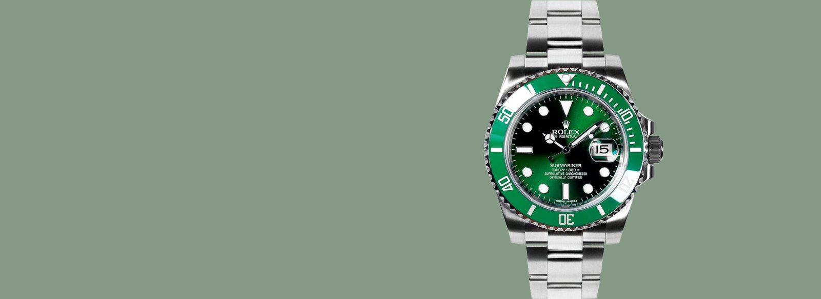 Rolex Submariner replica watch showcase with rotating ceramic bezel
